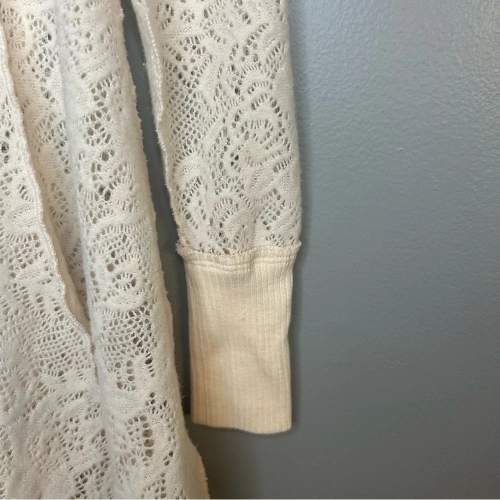 Free People Coffee In The Morning Tunic Sweater Top in Chamoix Cream, Size XS